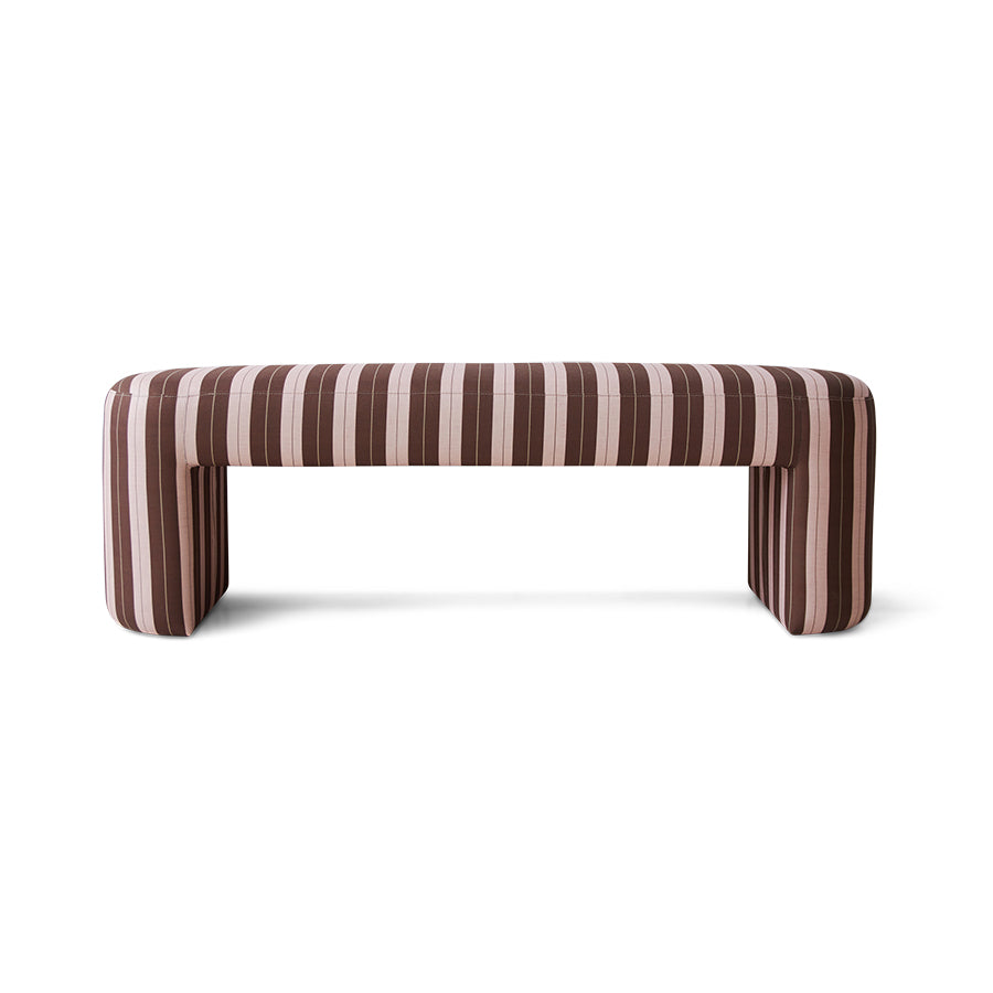 Lobby bench striped by HK Living  140x40x45cm