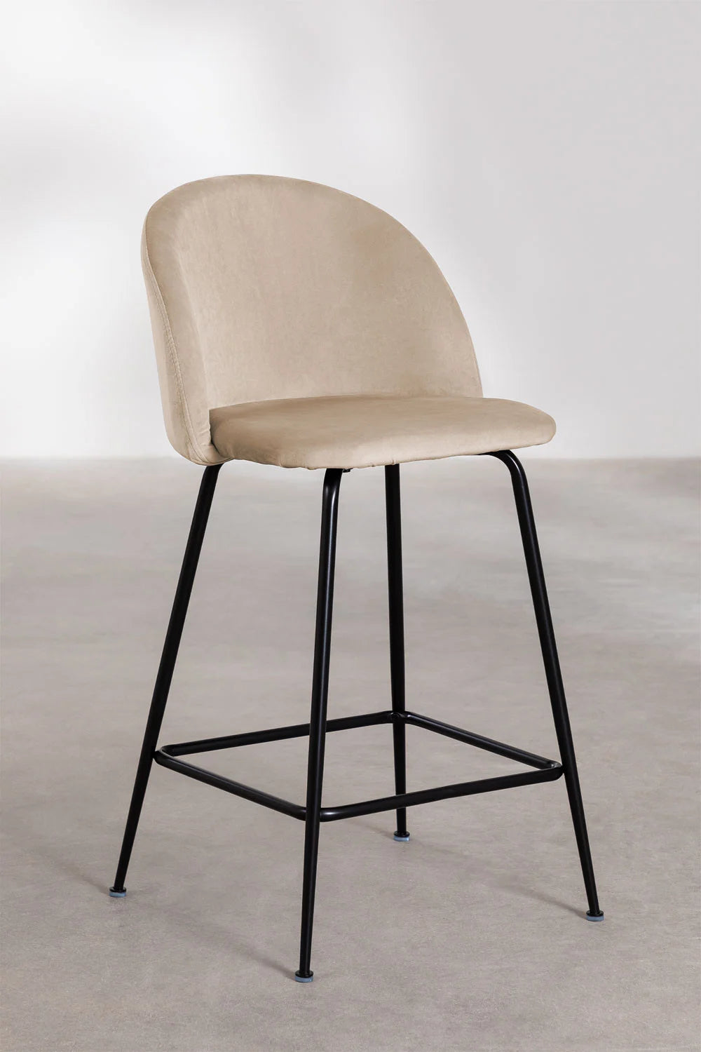 Kana - Sgabello alto in velluto Kana Design (Set di 2)