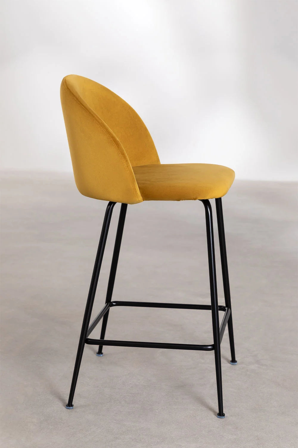 Kana - Sgabello alto in velluto Kana Design (Set di 2)