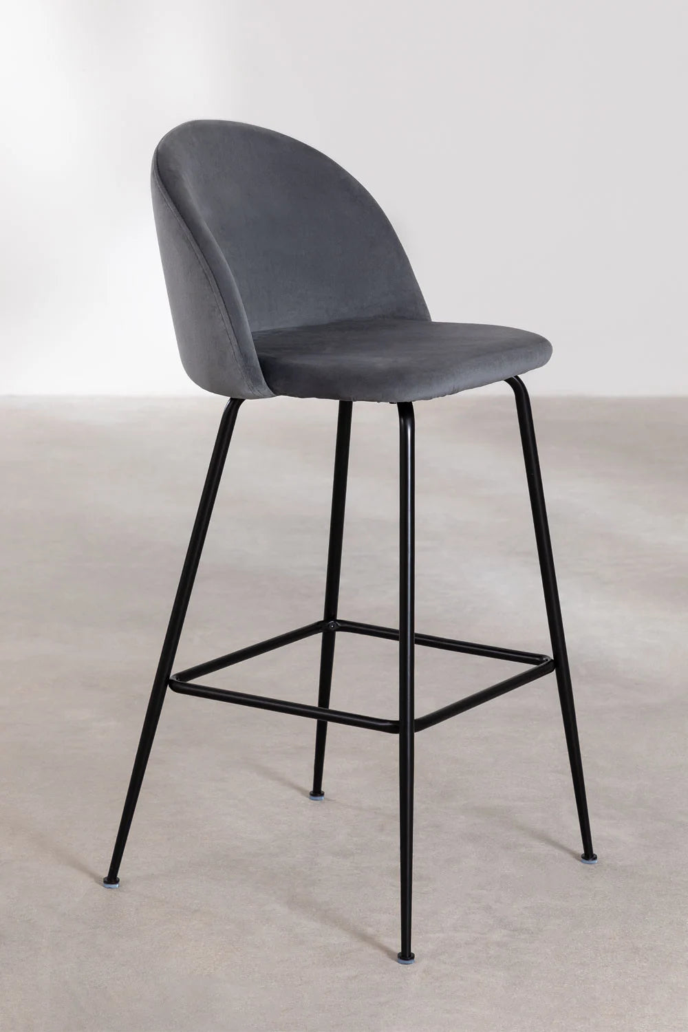 Kana - Sgabello alto in velluto Kana Design (Set di 2)