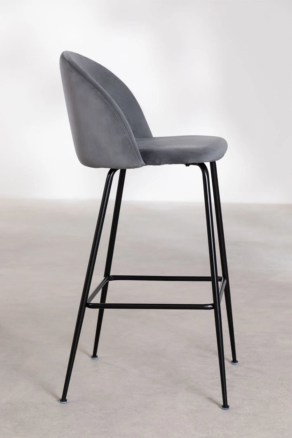 Kana - Sgabello alto in velluto Kana Design (Set di 2)