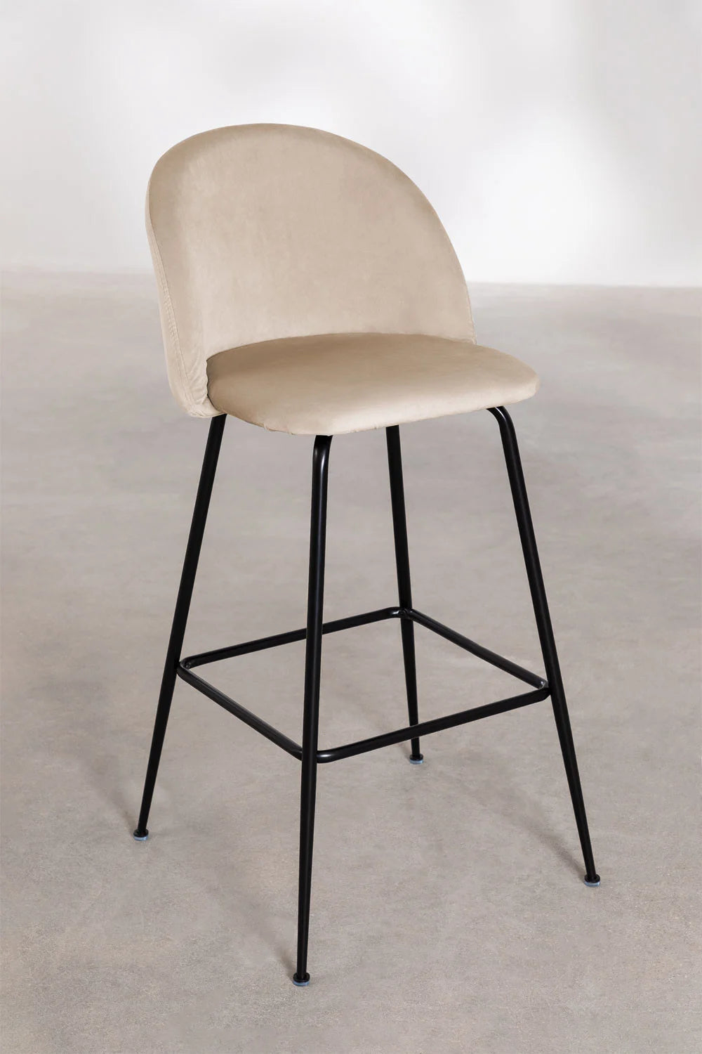 Kana - Sgabello alto in velluto Kana Design (Set di 2)
