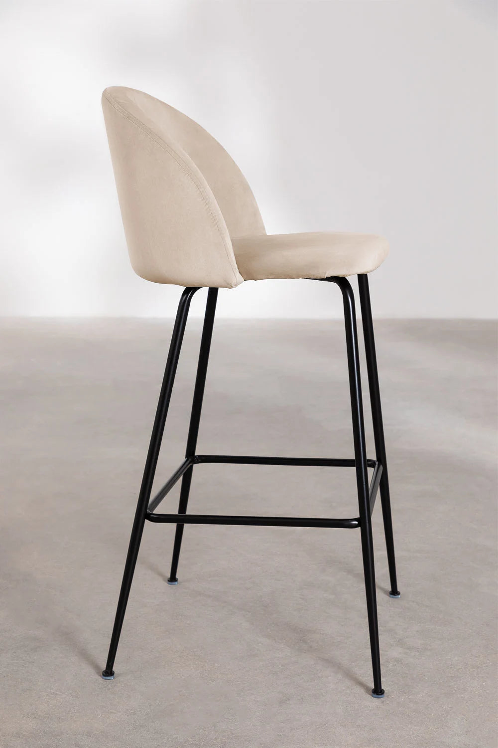 Kana - Sgabello alto in velluto Kana Design (Set di 2)