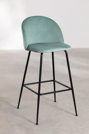 Kana - Sgabello alto in velluto Kana Design (Set di 2)