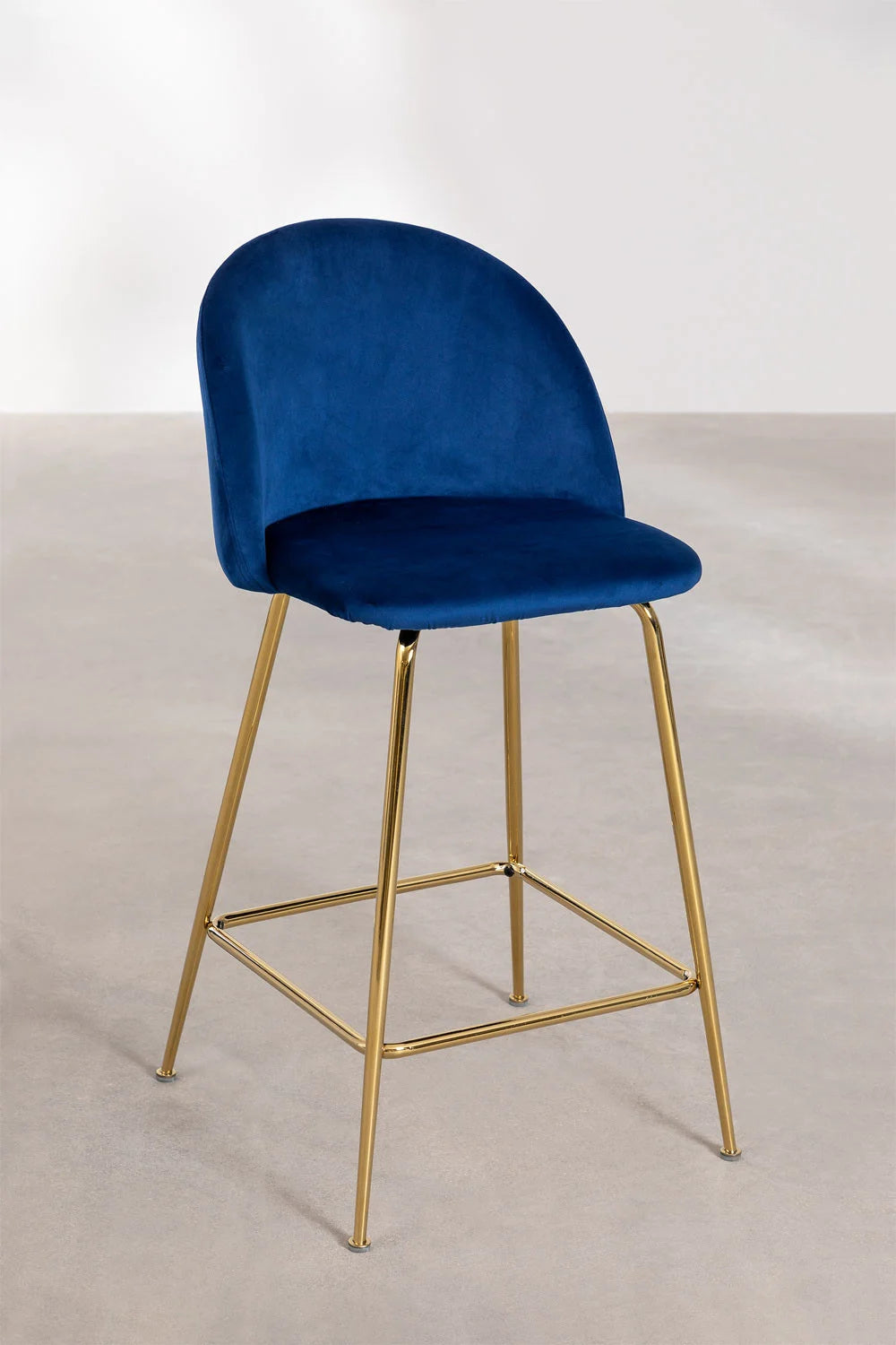 Kana - Sgabello alto in velluto Kana Design (Set di 2)
