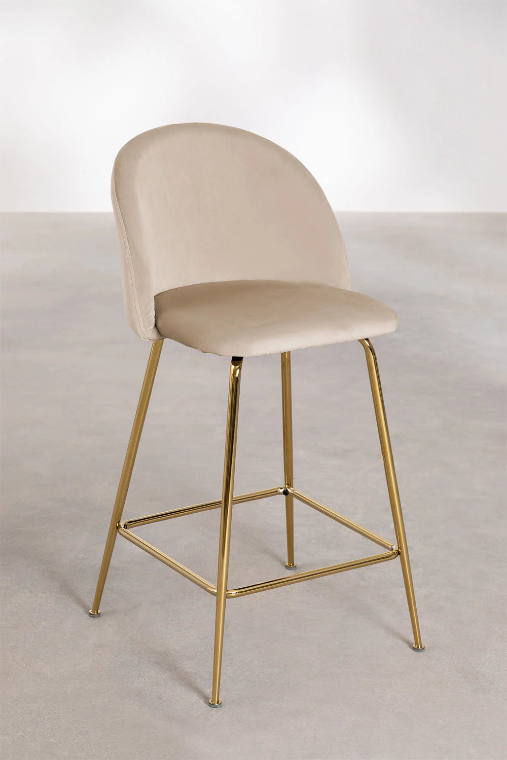 Kana - Sgabello alto in velluto Kana Design (Set di 2)