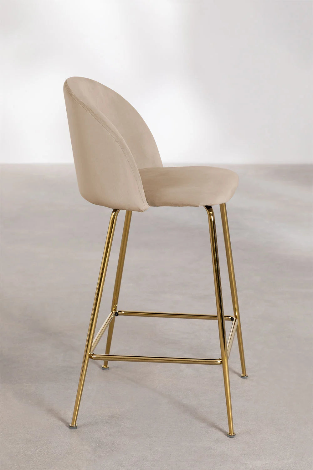 Kana - Sgabello alto in velluto Kana Design (Set di 2)