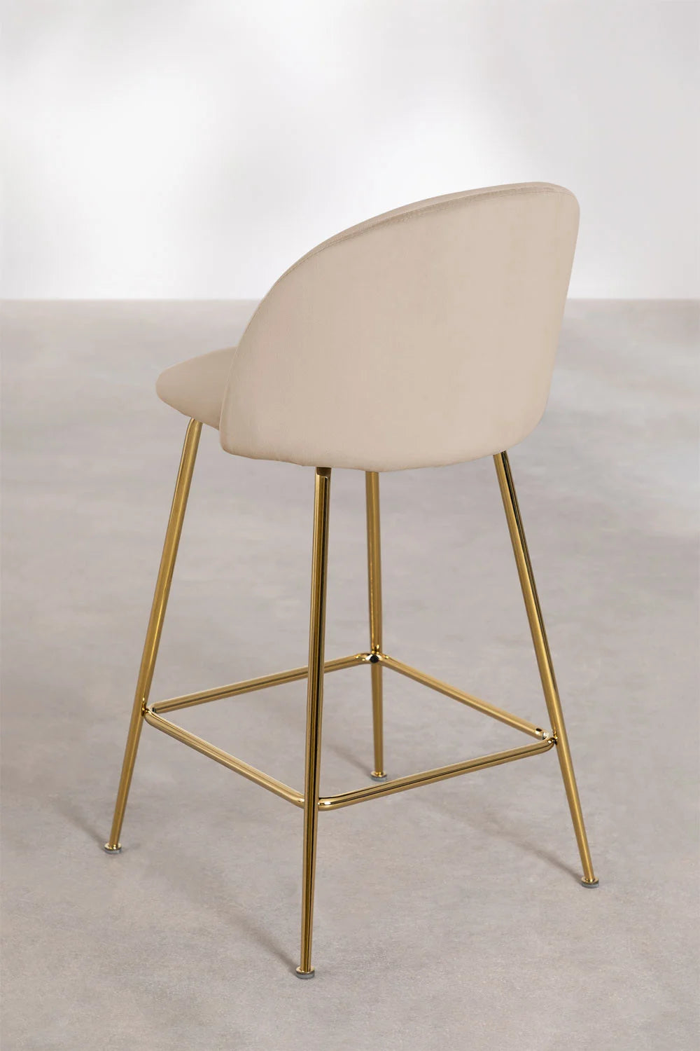 Kana - Sgabello alto in velluto Kana Design (Set di 2)