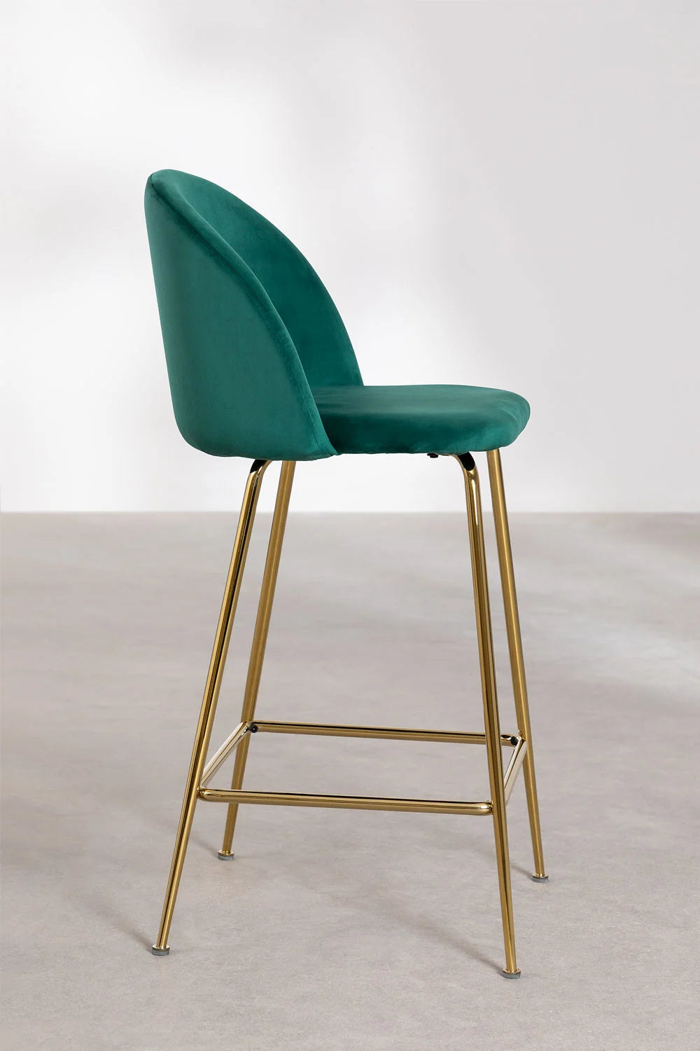 Kana - Sgabello alto in velluto Kana Design (Set di 2)