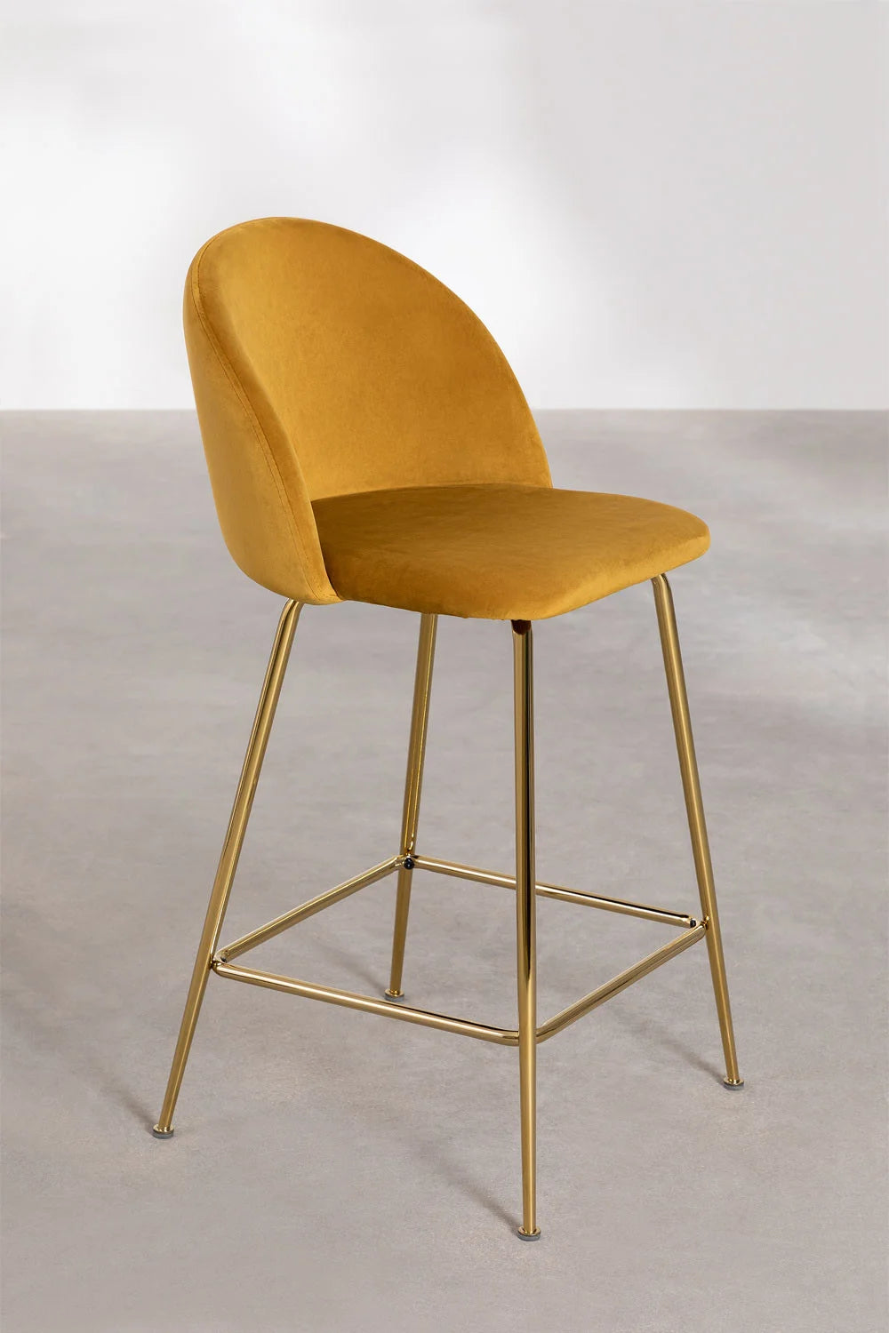 Kana - Sgabello alto in velluto Kana Design (Set di 2)