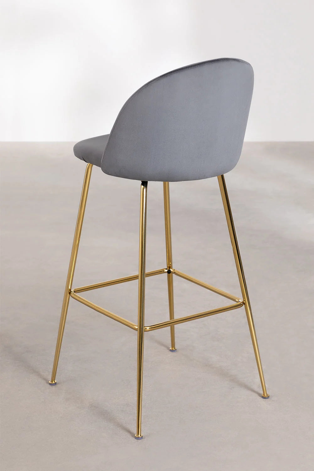 Kana - Sgabello alto in velluto Kana Design (Set di 2)