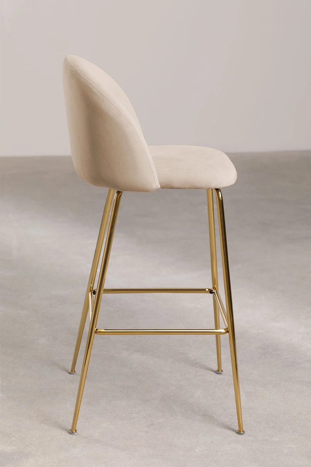 Kana - Sgabello alto in velluto Kana Design (Set di 2)