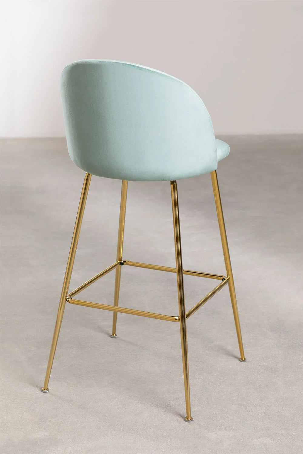 Kana - Sgabello alto in velluto Kana Design (Set di 2)