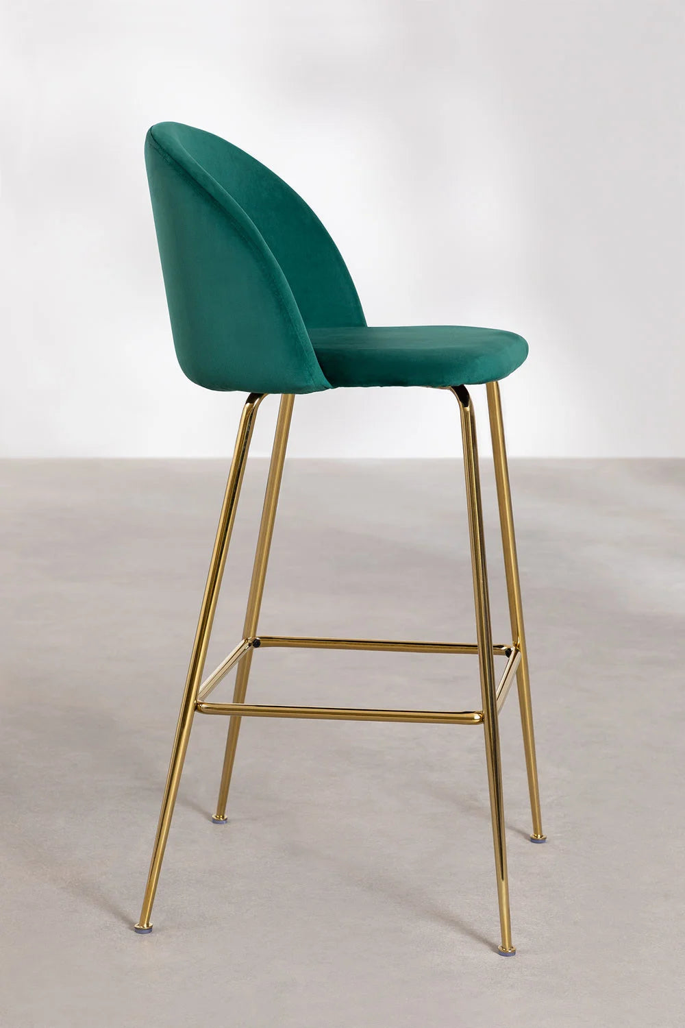 Kana - Sgabello alto in velluto Kana Design (Set di 2)