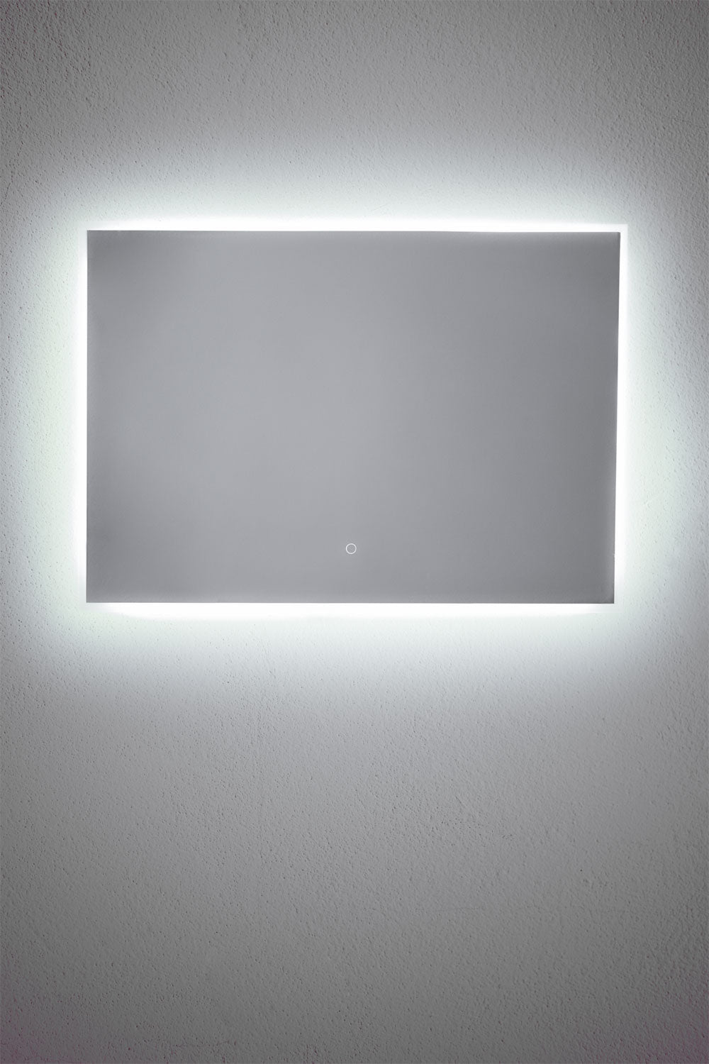 Riben - Specchio da bagno rettangolare con luce LED e antiappannamento
