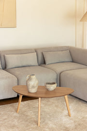 Yavik - Tavolino in MDF e legno di rovere