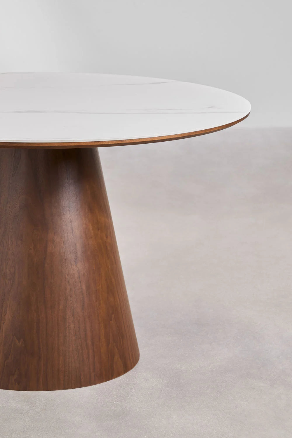 Aura - Tavolo da pranzo rotondo in legno