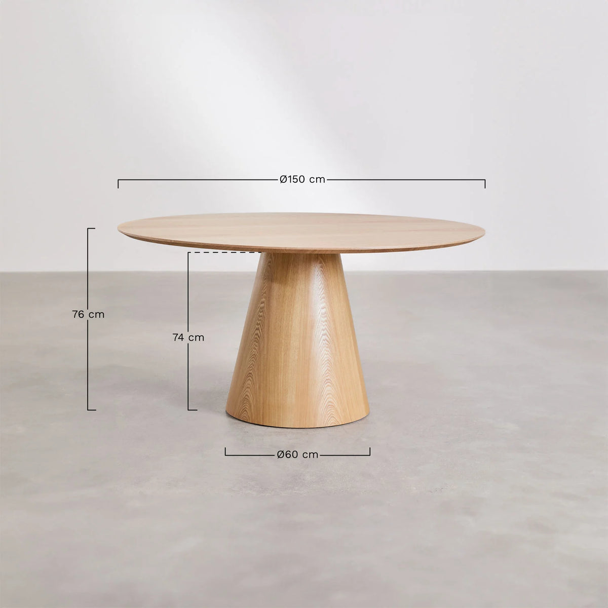 Aura - Tavolo da pranzo rotondo in legno