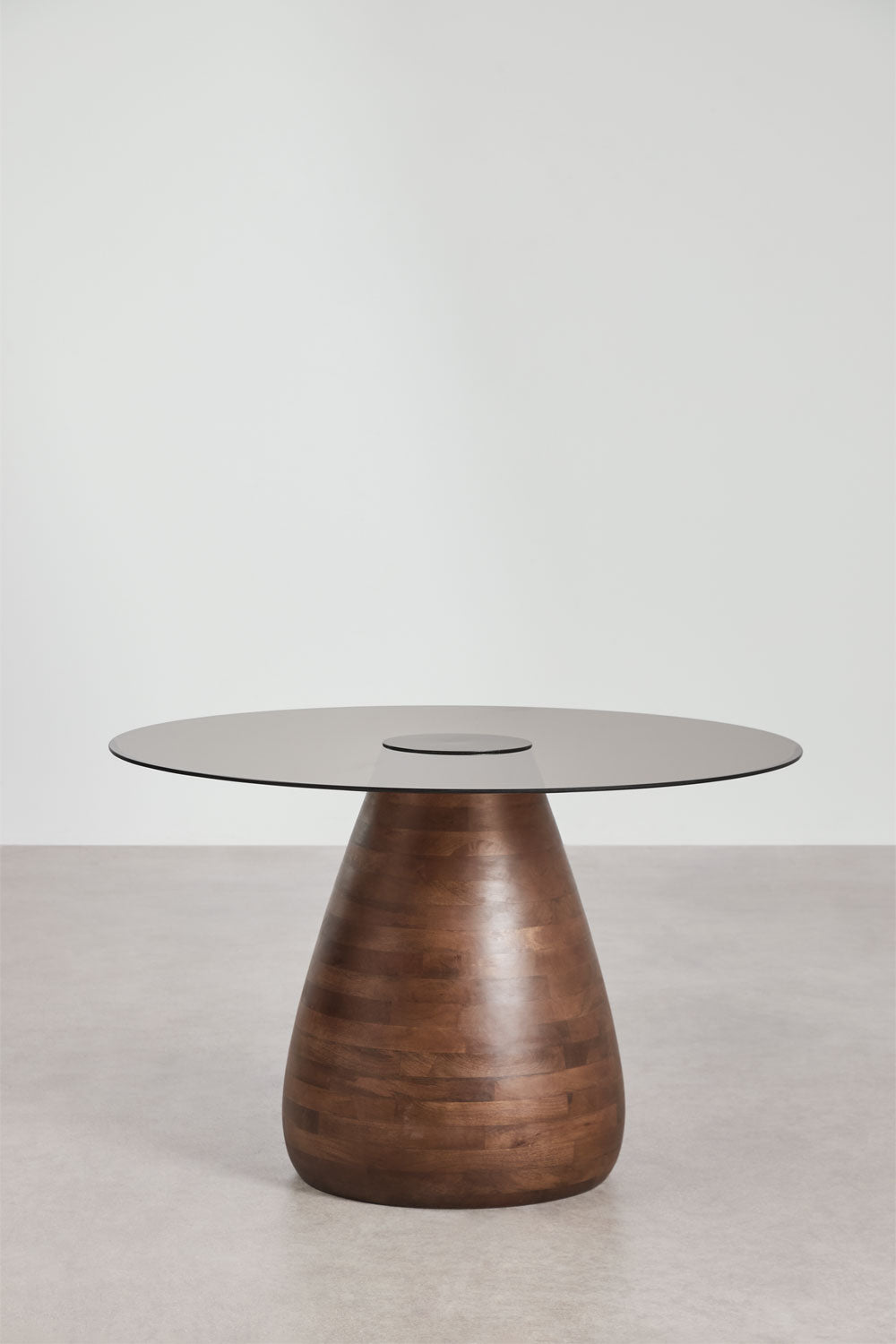 Mariana - Tavolo da pranzo rotondo Ø130 cm in vetro temperato